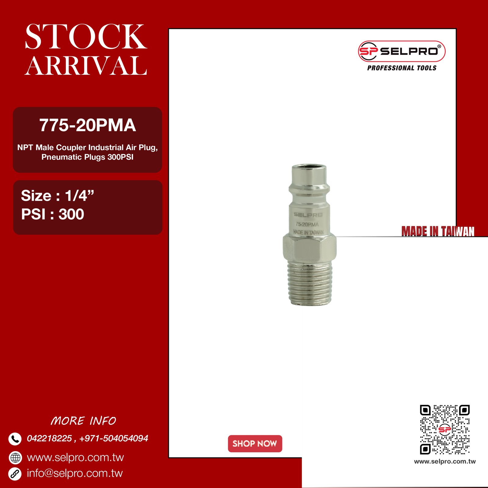 NPT Male Coupler Plug